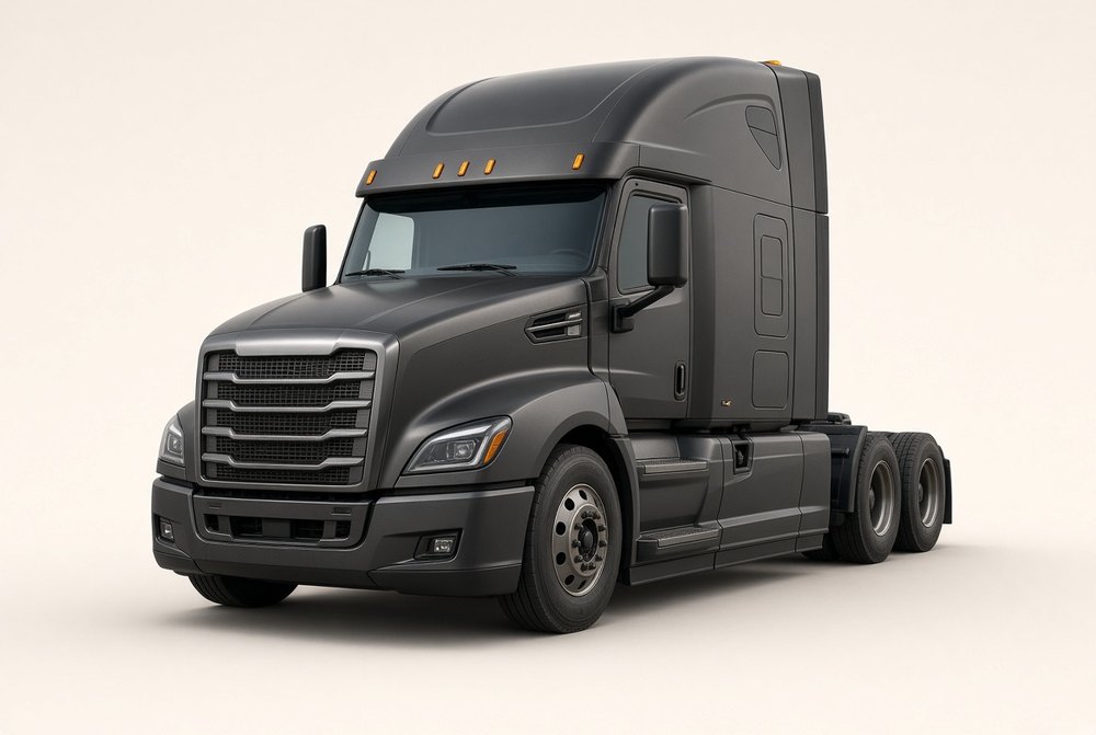 Class-8 tractor unit, the vehicle a DQ file follows